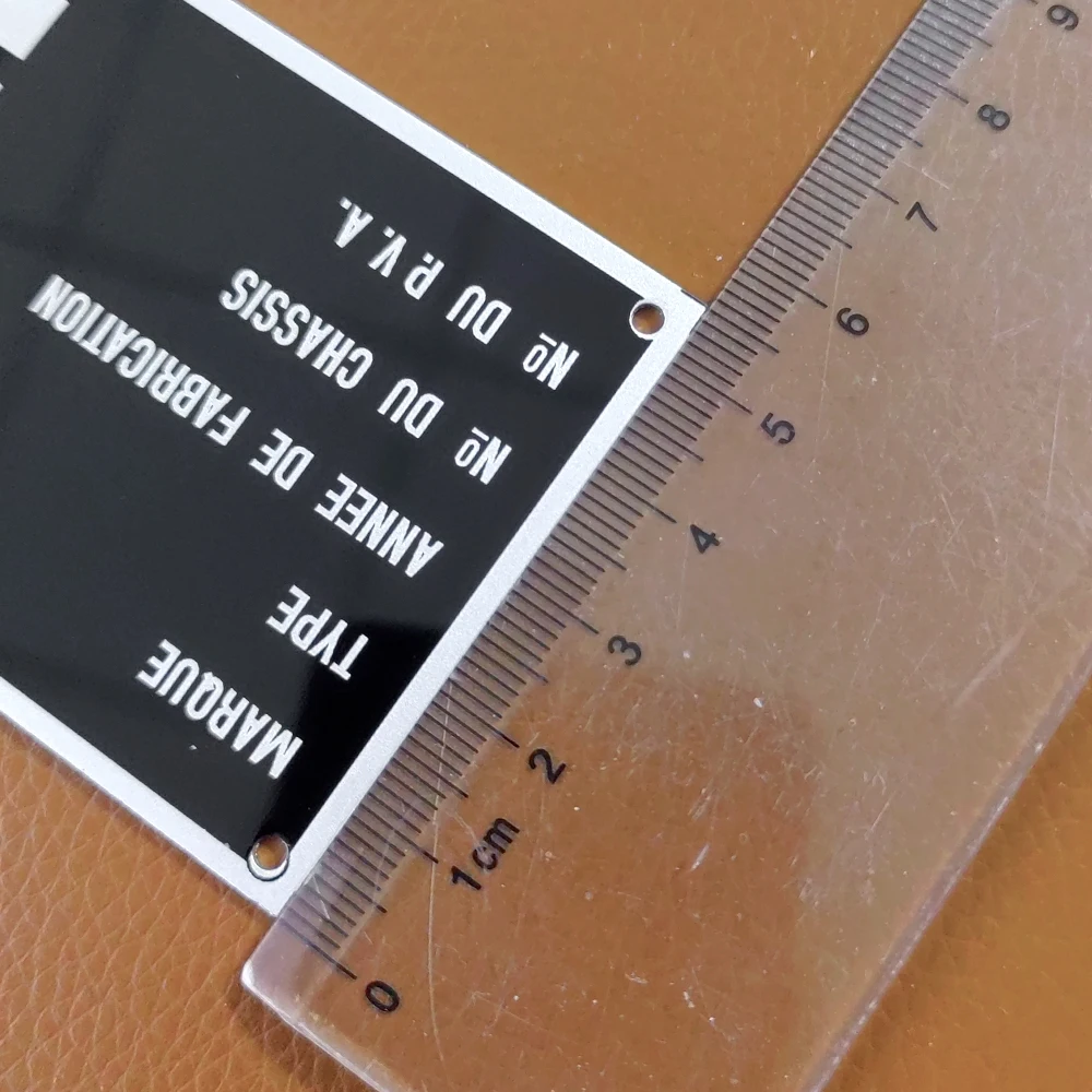 Aluminum Blank Vin Serial ID Marque Type Chassis Tag Plate Car Truck Equipment Trailer RV Parts Camper Accessories