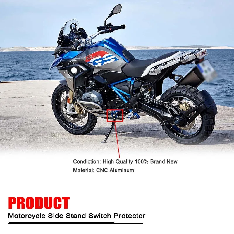R1250GS 사이드 스탠드 사이드 스탠드 스위치 보호대 가드 커버 캡 BMW R1250GSA R1200GS R 1200 GS LC 어드벤처 2014-2023 2022