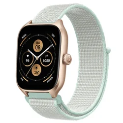 Nylon Loop Band Watch Bracelet, Universal Fit for 22mm watchband (30 light cyan)