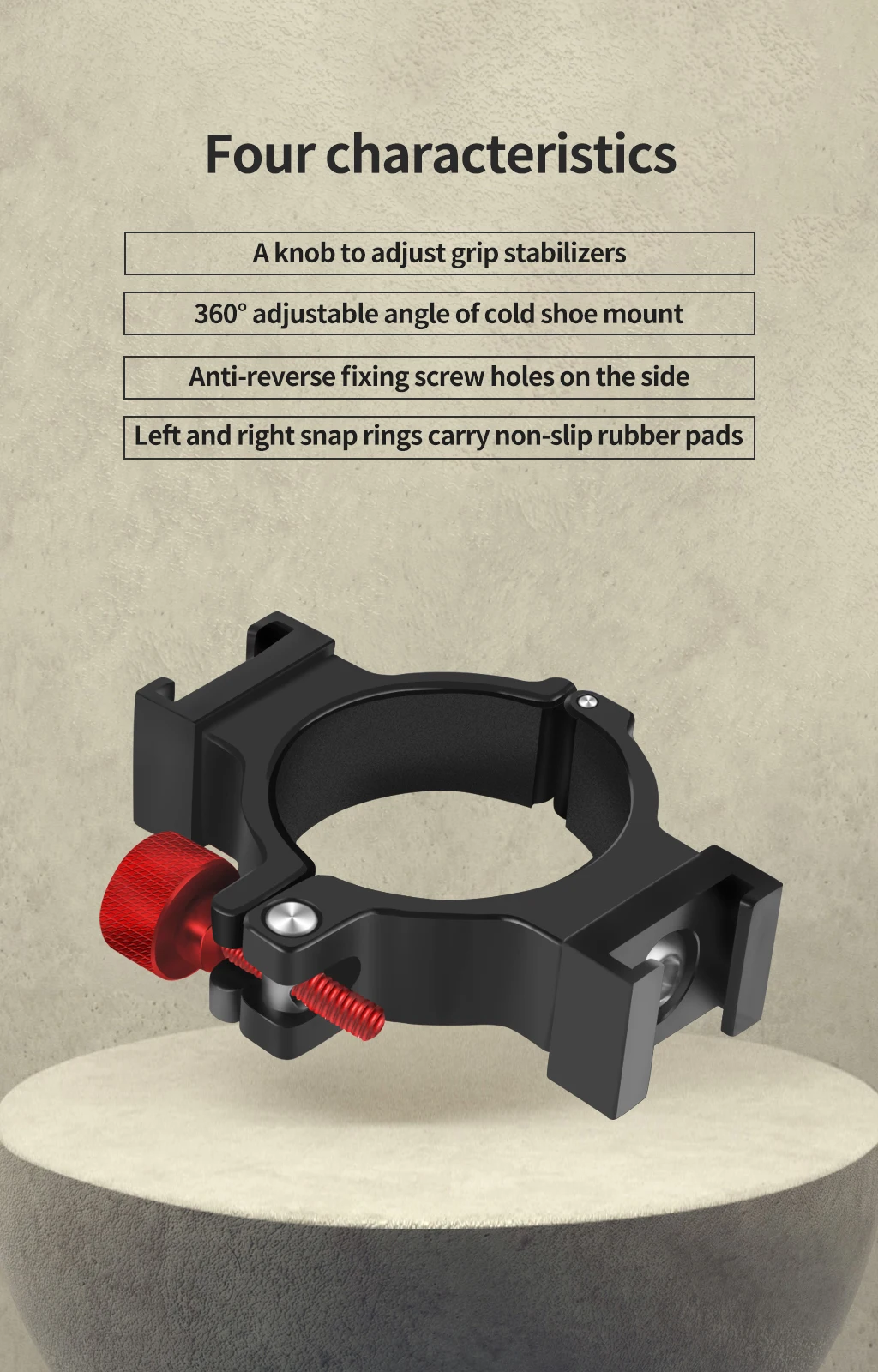 Gimbal-Verlängerungsclip, kalte Schuhhalterung, Mikrofonhalterung, Lichtstativ für DJI OSMO Mobile 2, 3, 4, OM5, OM6, OSMO 7/7P, Handstabilisator – Detail 23