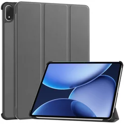 Trifold Leather Stand Hard Smart Tablet Cover 13.2 for OPPO Pad 4 Pro 13.2 (Gray)