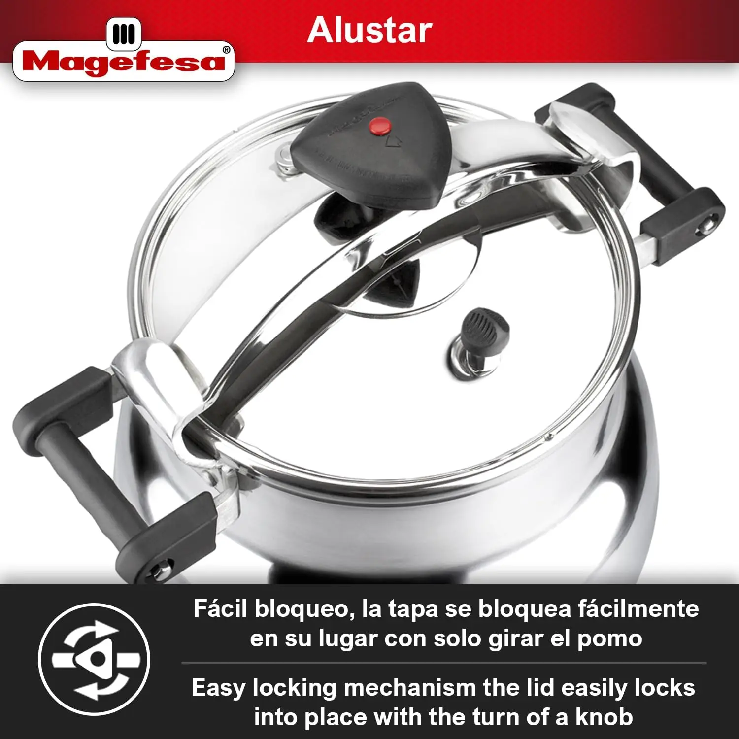 Quart Pressure Cooker, recommended use for professionals, made of extra thick aluminum, express, has a Th 5