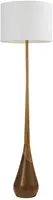 Globe Electric Novogratz X 67225 65" Floor Lamp, 2-Tone Wood Toned Base, White Fabric Shade, Socket Rotary Switch, Living Room 1