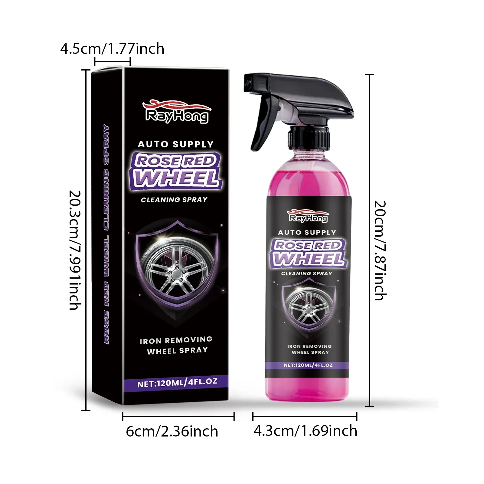 Car Wheel Tire Cleaner Alloy Rim Dirt Remover Non Corrosive Formula