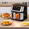 10L Smart Air Fryer Electric visual window Oil-free Air Fryer Automatic Household Kitchen 360°Baking Convection Oven Air Fryers 6