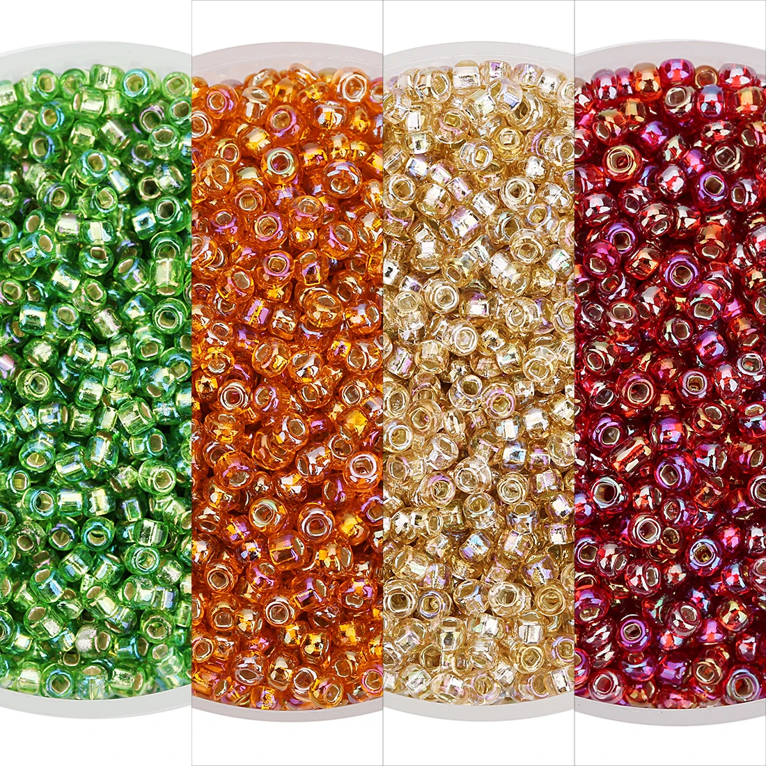 약 3000Pcs 2.3mm 체코 유리 씨앗 비즈 쥬얼리에 대한 다채로운 미니 토호 비즈 팔찌 목걸이 만들기 DIY 공예 액세서리 ?