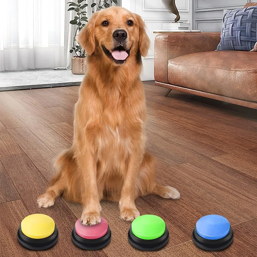 Voice Recording Button Dog Buttons for Communication Pet Training Toys Dogs Dining Bell Recording Sounder Voice Speaker Box images - 6