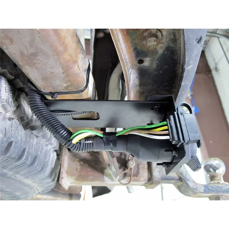 4-Way Flat To 7-Way And 4-Way Flat Female Trailer Wiring Adapter Connector Kit, Adapt 4-Way Flat Vehicle-Side Socket