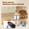 2.2L Pet Water Feeder With Transparent Window Silent Filter With Faucet Stainless Steel Automatic Dog Drinking Fountain 5