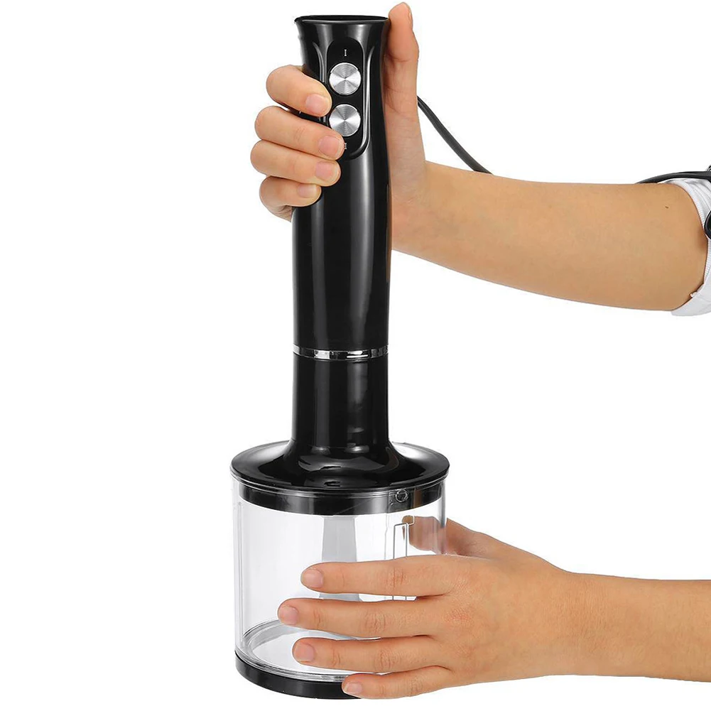 4-in-1 2 Speeds Handheld Immersion Hand Blender Set With Mixing Beaker Chopper Whisk For Smoothies Food Soups