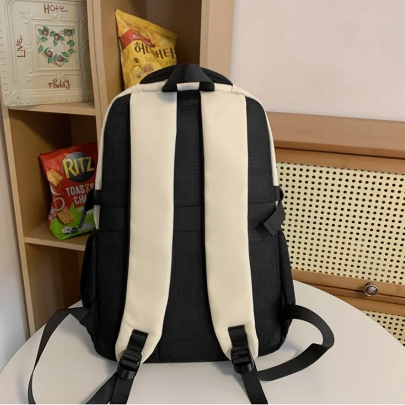 Solid Color Cutie Backpack,Nylon Cartoon Animal Panda Schoolbag,Students Laptop Bag,Breathable and Waterproof Storage Rucksack