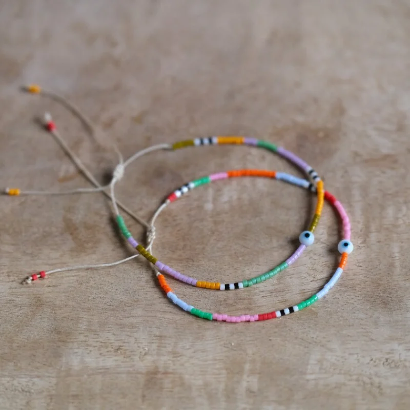 Kkbead bösen Blick Armbänder für Frauen minimalist ischen Miyuki Armband Boho zierliche Glass amen Schmuck Pulse ras Femme