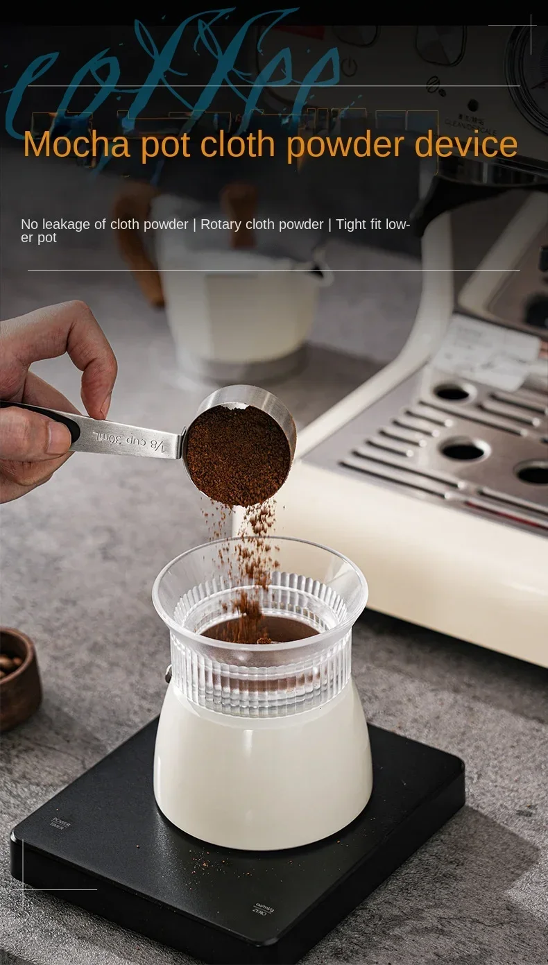 Description Picture 2 of itemCoffee Tamper for Moka Pot Rotary Powder Dosing Ring Coffee Distributor Leveler for 3/6 Cups Espresso Tools