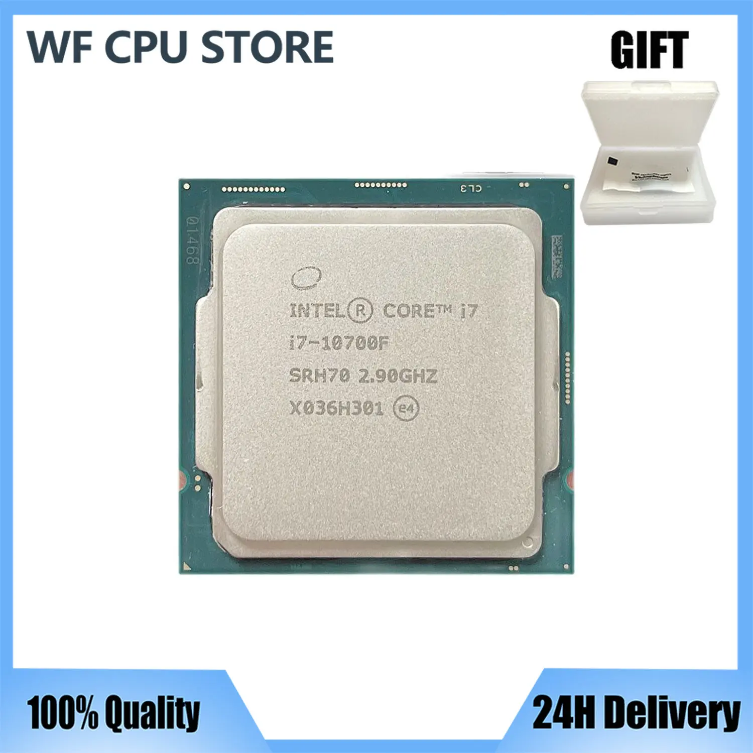 

Intel Core i7-10700F NEW i7 10700F 2.9 GHz Eight-Core 16-Thread CPU Processor L2=2M L3=16M 65W LGA 1200 new but no fan