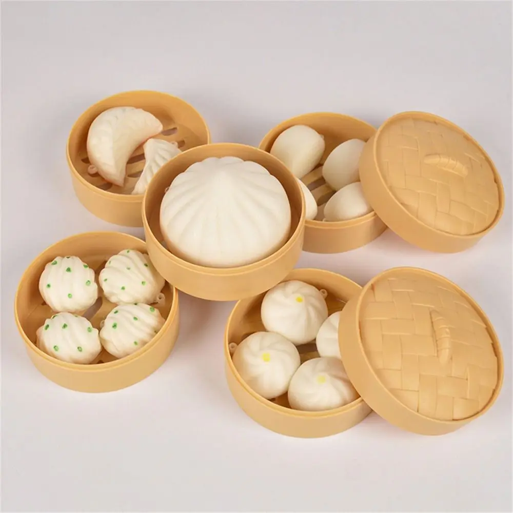 Steamed Dumpling Stuffed Bun Toy Simulation Design Anti Anxiety Squeeze Toy Comfortable Steamer Fidget Sensory Toy Kids Toy cooking tools ravioli pastry pie steam bun dumpling maker empanada mold steamed buns steamed stuffed bun making mould