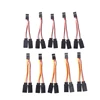 Hot Sale 5 Pcs JR/Futaba Style Servo 1 To 2 Y Harness Leads Splitter Cable Male To Female Extension Lead Wire For RC Models 7Cm 2