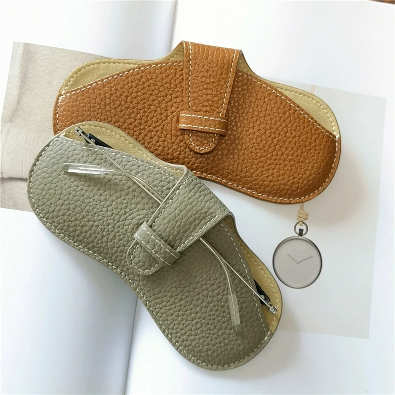 Women's Soft Leather Eyewear Protector Pouch - Fashionable & Portable Sunglasses Case