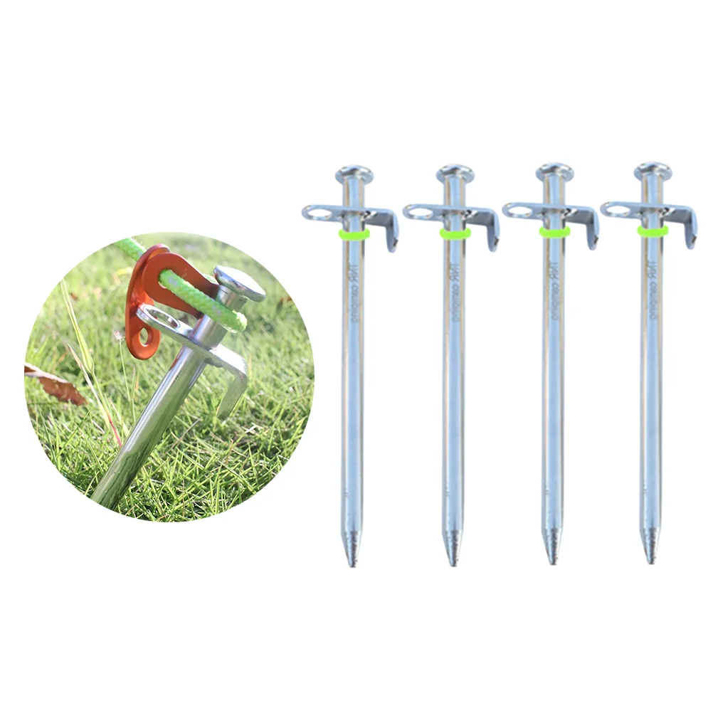 

8pcs 4x20cm Steel Tarp Outdoor Tent For Camping Stakes Pegs Nail Outdoor Durable Steel Awning Canopy Tarp Outdoor Tent For