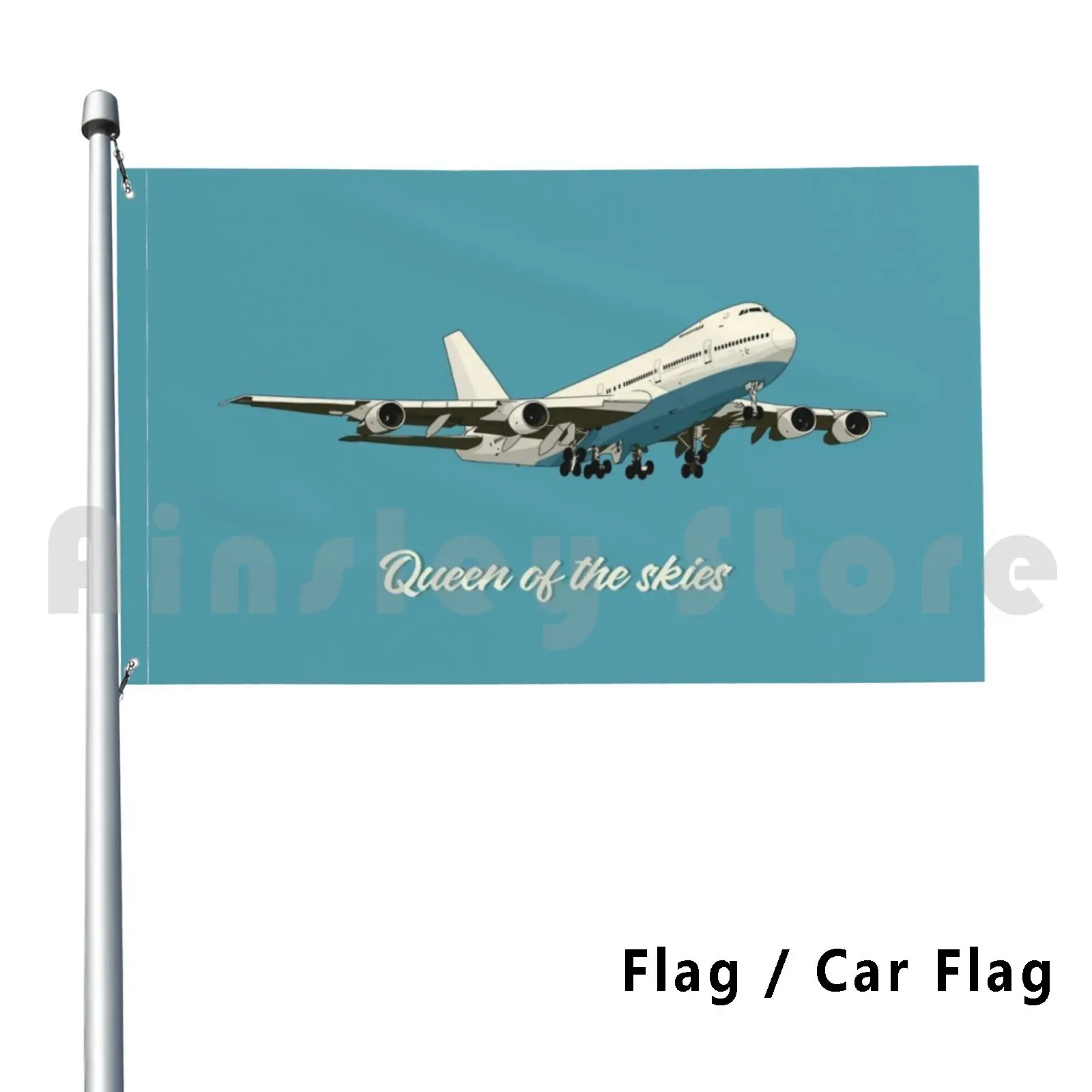 Queen Of The Skies Boeing 747 Bandiera Auto Bandiera Divertente Boeing B747 Boeing 747 747 Aereo Aeroporto Estetico