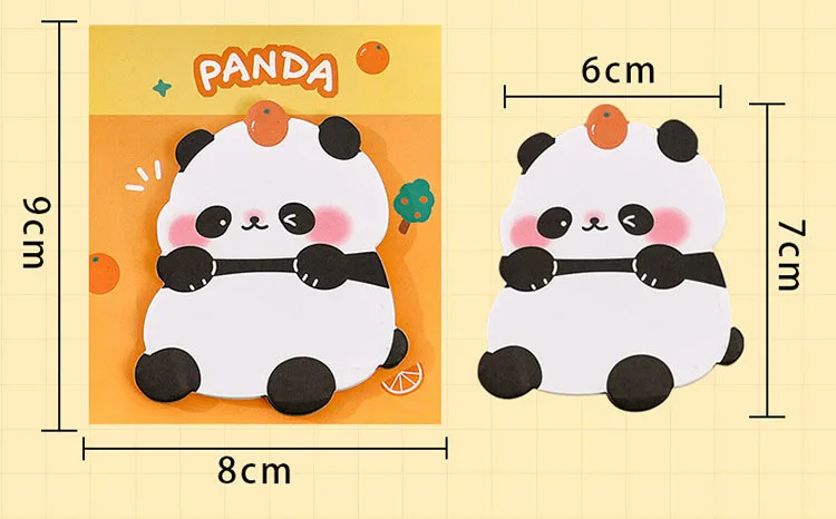 1-teiliges Lytwtw's Cartoon-Klebeband, niedlicher Kawaii-Panda-Notizen, Notizblock, Notizblock, Büro, Schulbedarf, Schreibwarenaufkleber – Detail 2