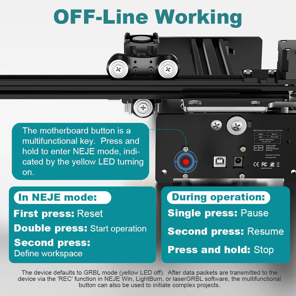 NEJE 5 A40640/A40630/E40/E30/N30820 Laser Engraving Machine - Free