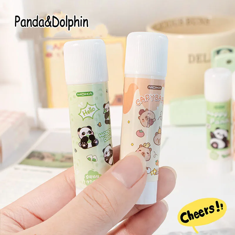 2 Pcs Capybara Solid Adhesive For Child  Office Supplies Kawaii Stationery Items School Supplies Useful Glue gun Tights 2