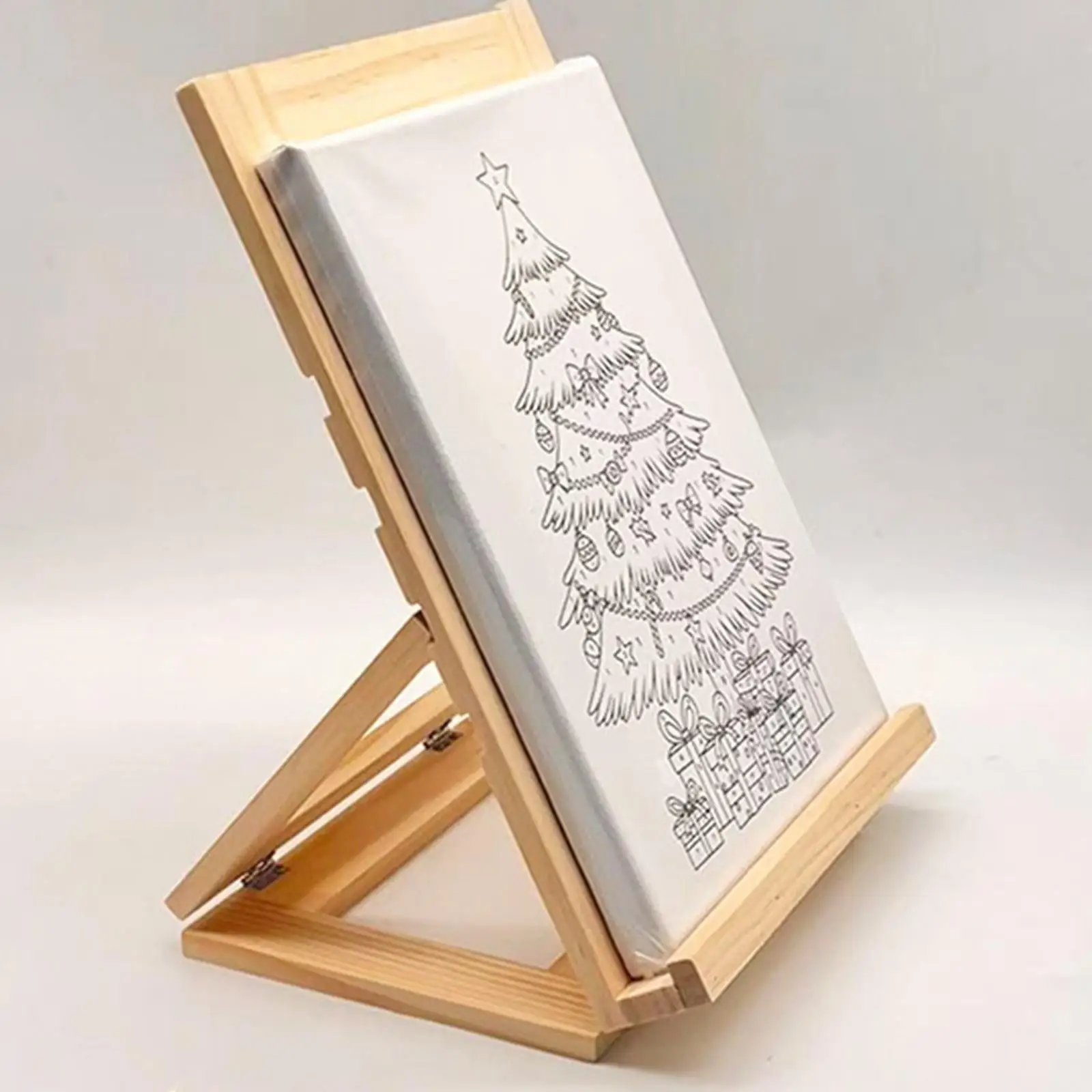 Canvas Panels Small Wooden Display Easel 29.5x21cm Portable Space Saving Multifunctional Accessory Sturdy with Back Support