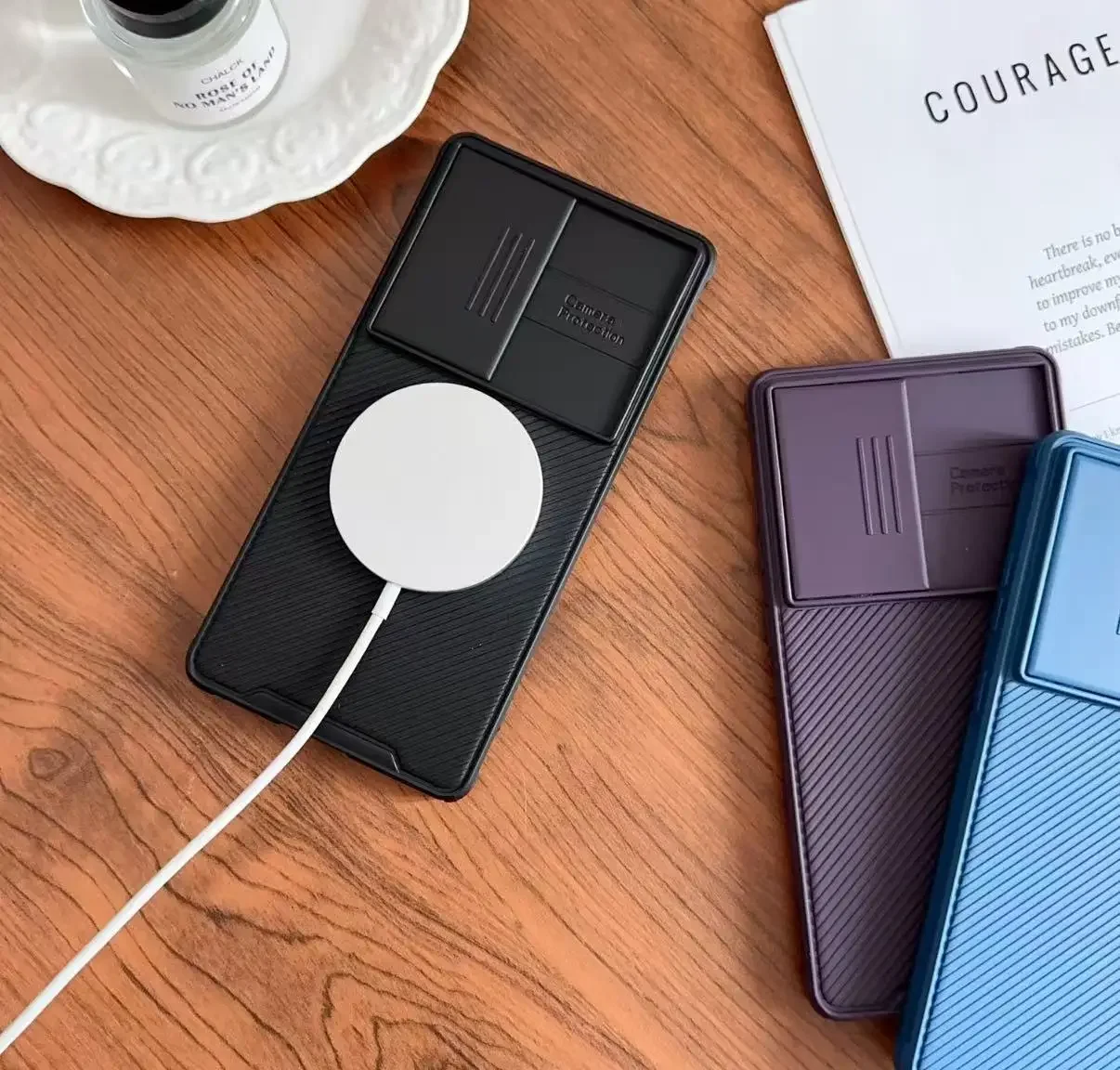 Premium Shockproof Magnetic Protective Case with Sliding Lens Cover