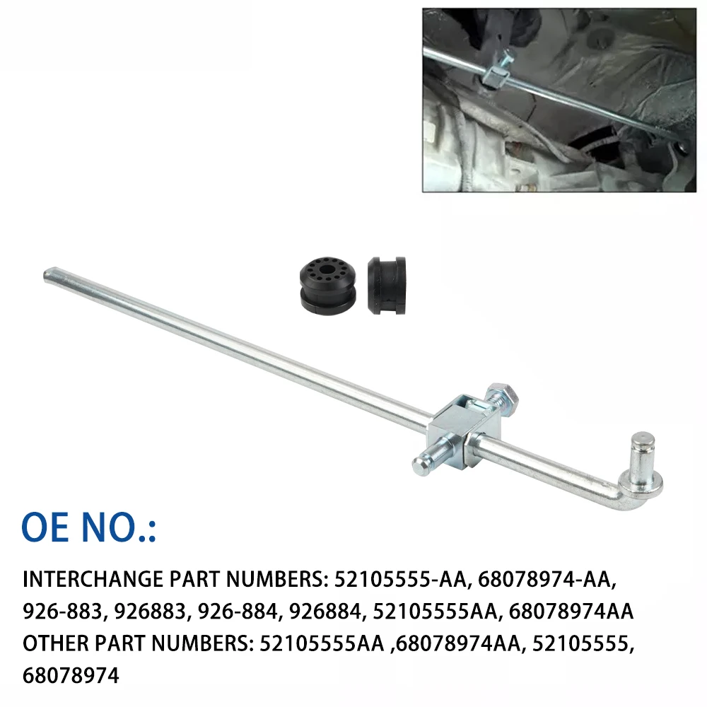 52105555AA Transfer Case Shifter Control Linkage + 68078974AA Grommet Bushing kit for 2002-2005 Dodge Ram 1500 2500 3500 4x4