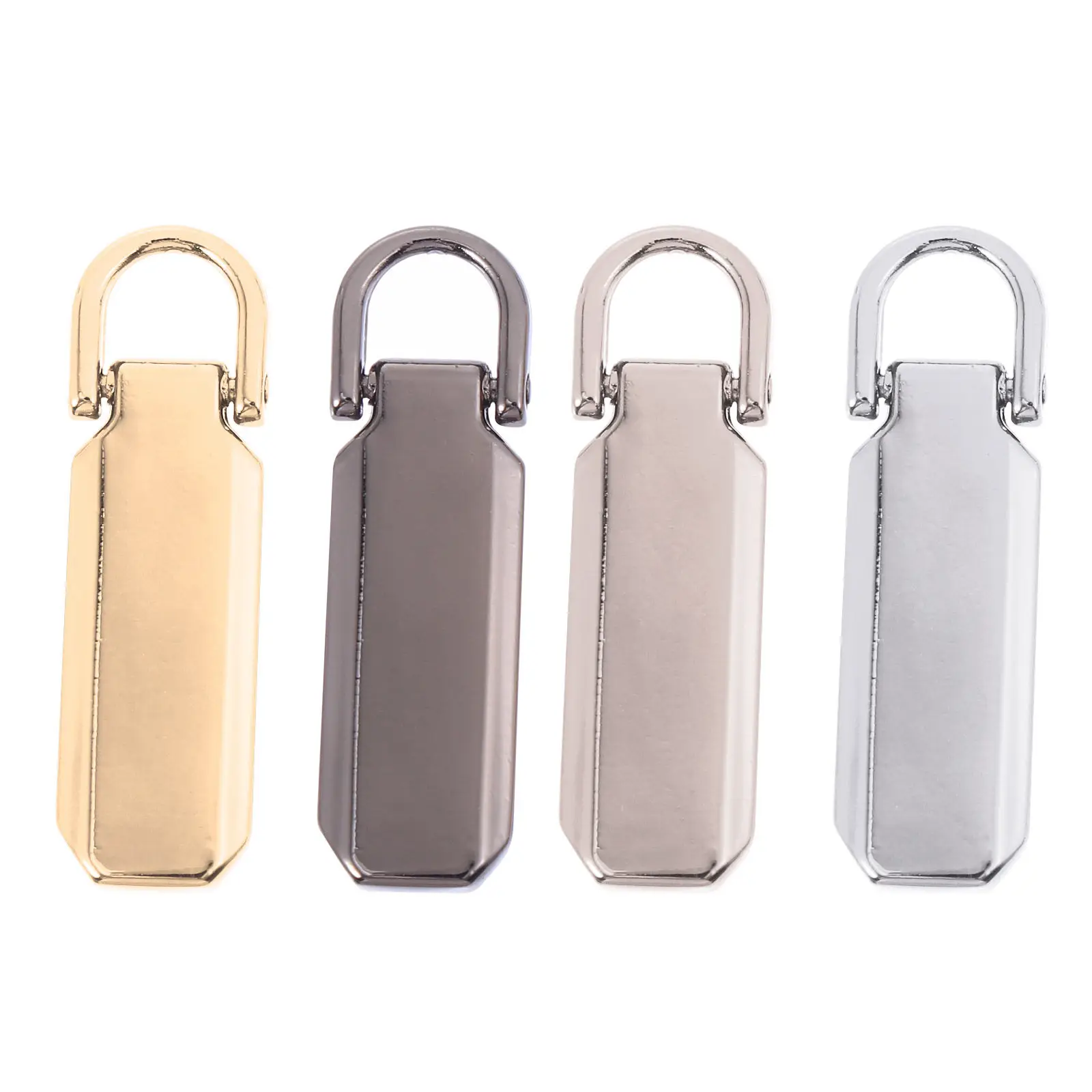 4Pcs 세련된 아연 합금 지퍼 손잡이, 배낭, 지갑, 여행 가방, 의류 수리 교체용 지퍼 헤드 액세서리