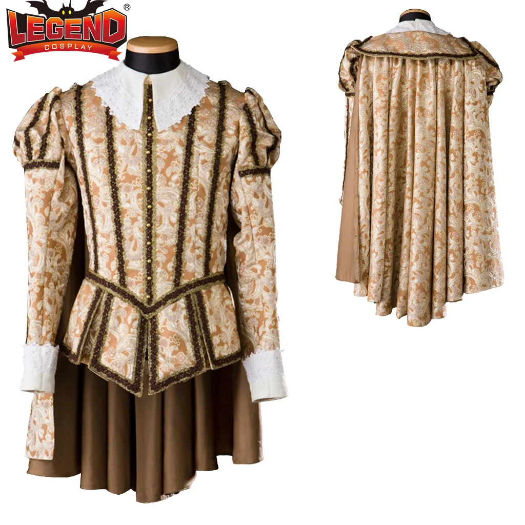 Queen Elizabeth Tudor Periodo Uomo Tudor King Henry Costume Royal Court Cosplay Renaissance Performance Costume Stage Outfit