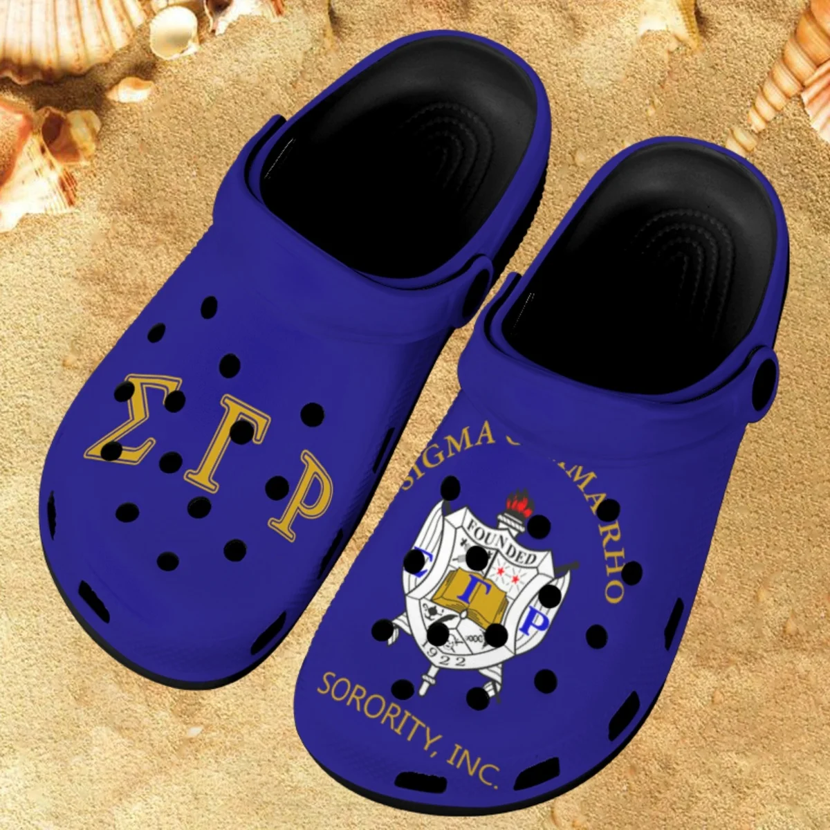 

New Sigma Gamma Rho Print Indoor Sandals Anti-Slip Breathable Ladies Lightweight Slides Female Garden Slippers Zapatos Plano