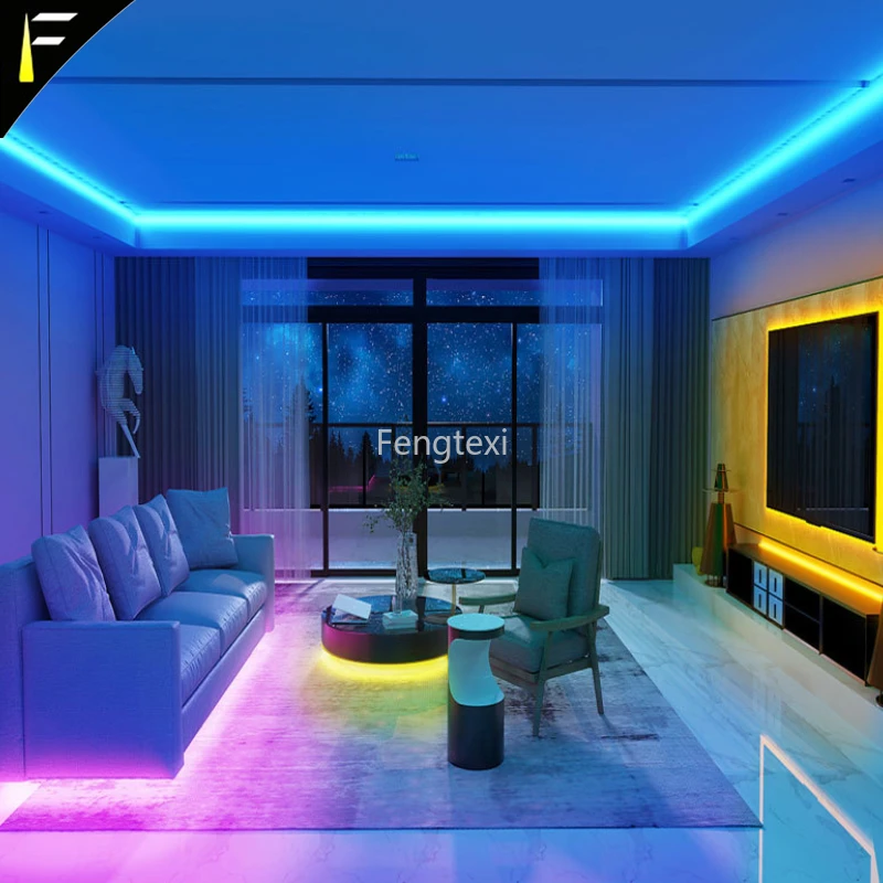 Luz de fondo de TV lámpara de luz de fondo de TV con USB 5V, ambiente, Bluetooth, tira de luces LED, de - AliExpress