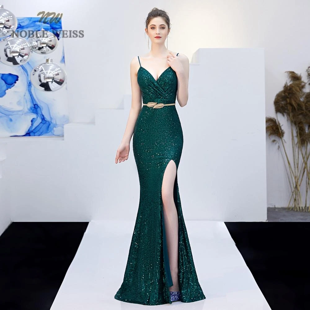 prom dresses sexy halter mermaid green/dark red pleat sequin Prom dress floor length in stock party dresses