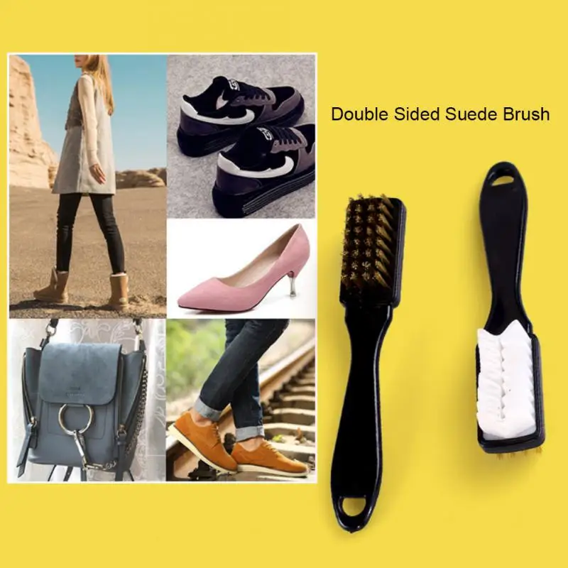 Double-sided Cleaning Brush Rubber Eraser Set Fit For Suede Nubuck Shoes Steel With Plastic Rubber Boot Cleaner Home Accessories 6