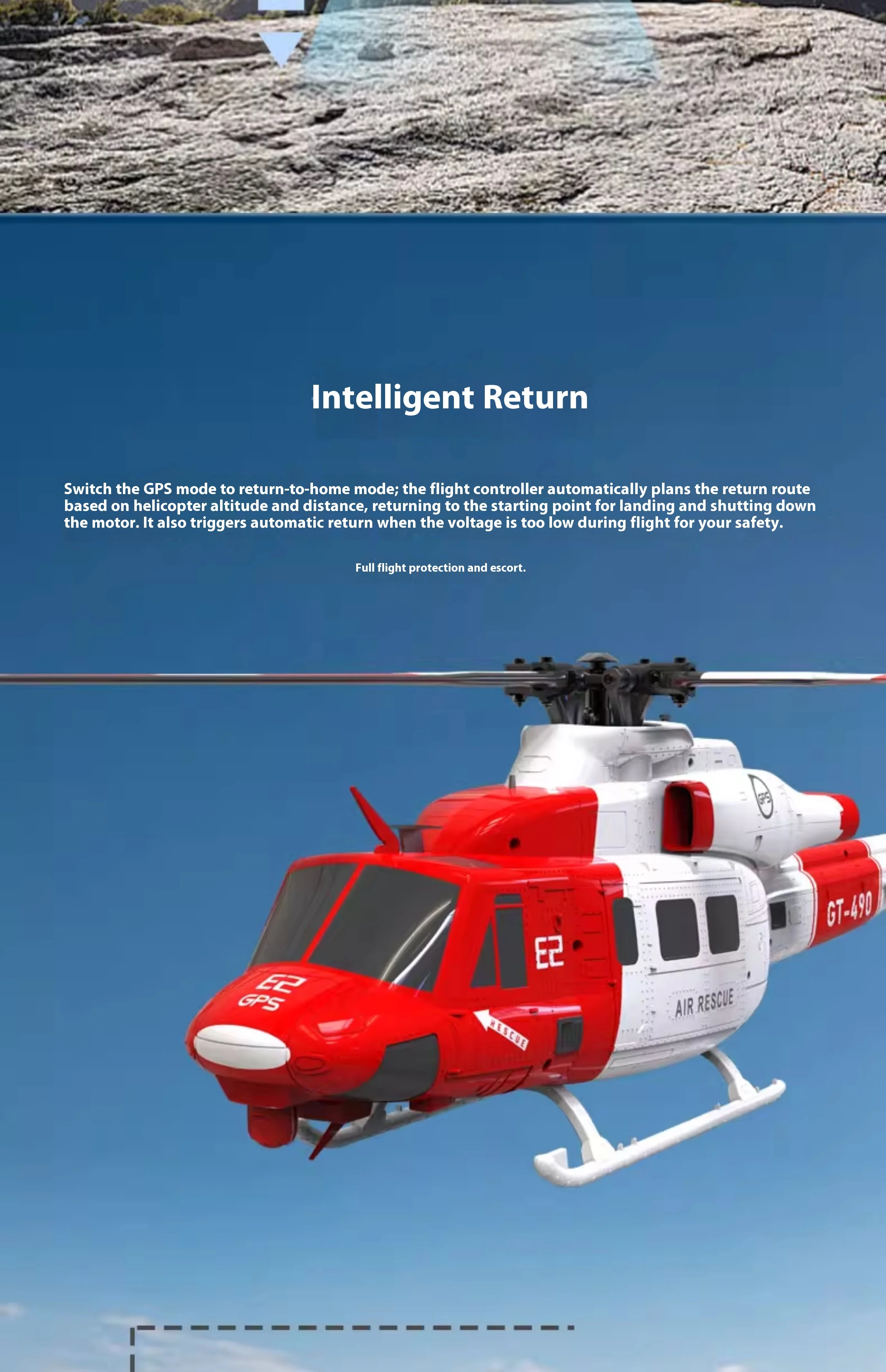 S78fb77e29b074a048861954c25ddef36e BNF GOOSKY E2 GPS 헬리콥터 스마트 UH-1Y 스케일 RC 드론 자율 비행 6G 안정화 LED 내비게이션 원격 제어 장난감