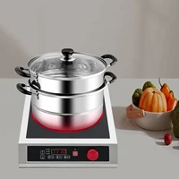 Table de cuisson à induction commerciale 3500W, puissant brûleur à induction électrique, cuisinière électrique de comptoir avec capteur numérique, corps en acier inoxydable pour bars, restaurants et chaînes de restaurants 3