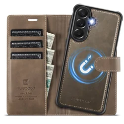 Deluxe Detachable 2 - in - 1 Wallet Case with RFID Blocking and Shockproof Protection - Galaxy A57 (Brown)