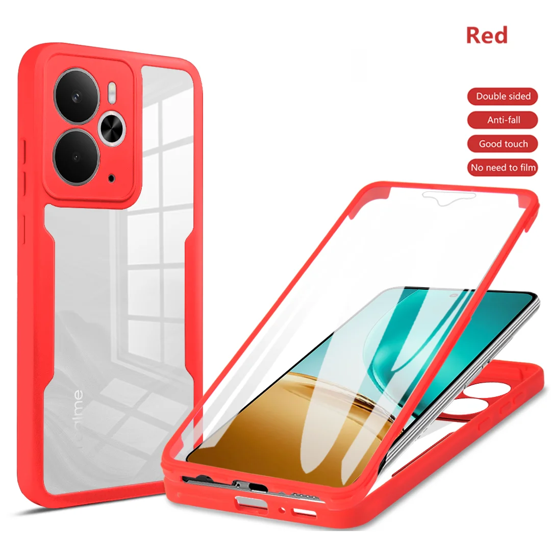 Full Body Protection Shockproof Case with Built-in Screen Protector - Clear Protective Cover