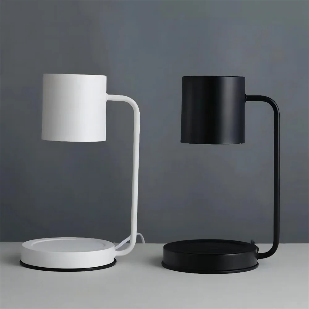 Table Lamp Modern Candle Warmer Lamp Metal Wax Burner Retro Melting Wax Lamp 220V Simple Table Fragrance Light Desk Decor Lighting