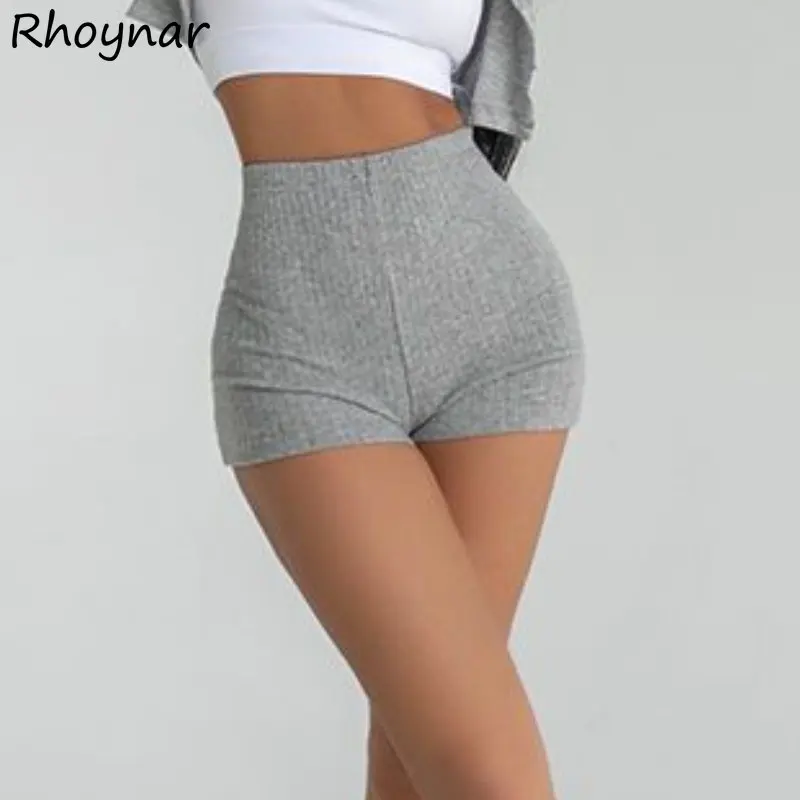 

Sporty Shorts Women Solid Bodybuilding Summer American Style Skinny Hotsweet Popular High Waist Stretchy All-match Daily Ulzzang