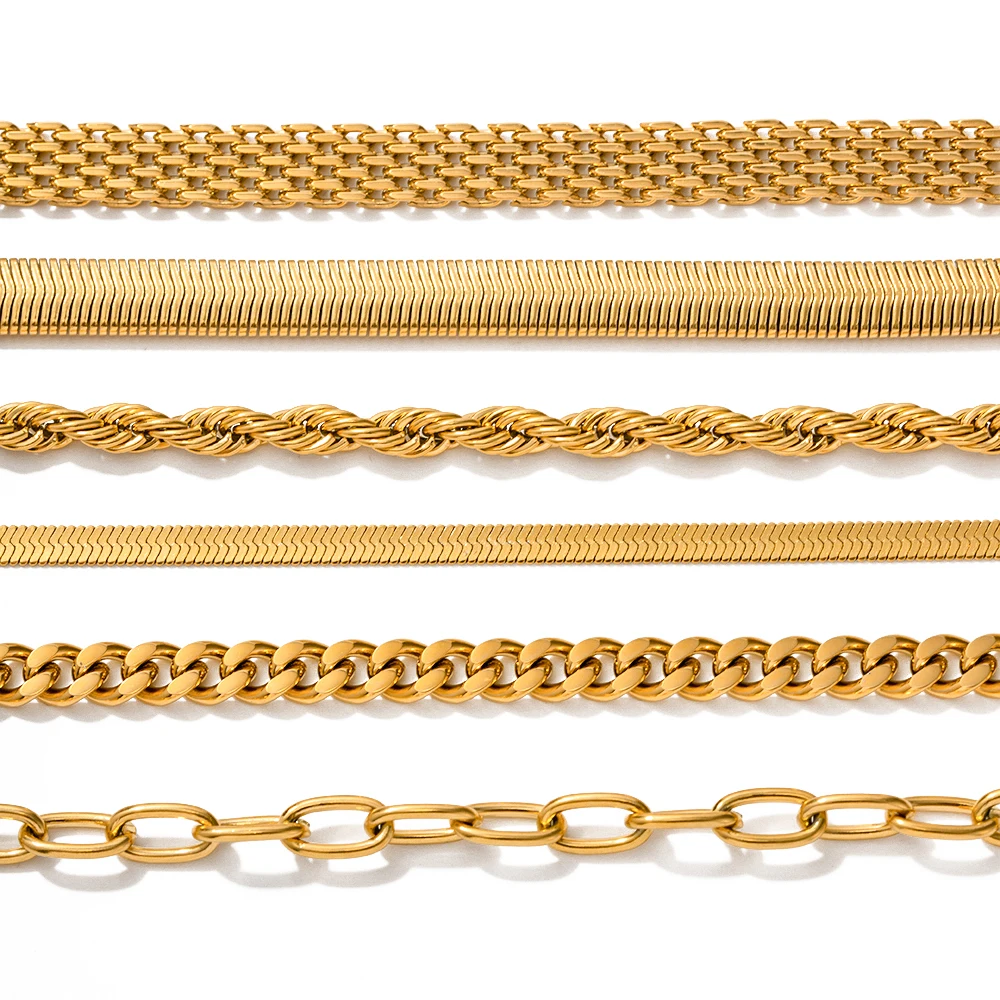 Gold Link Chain Bracelet 6