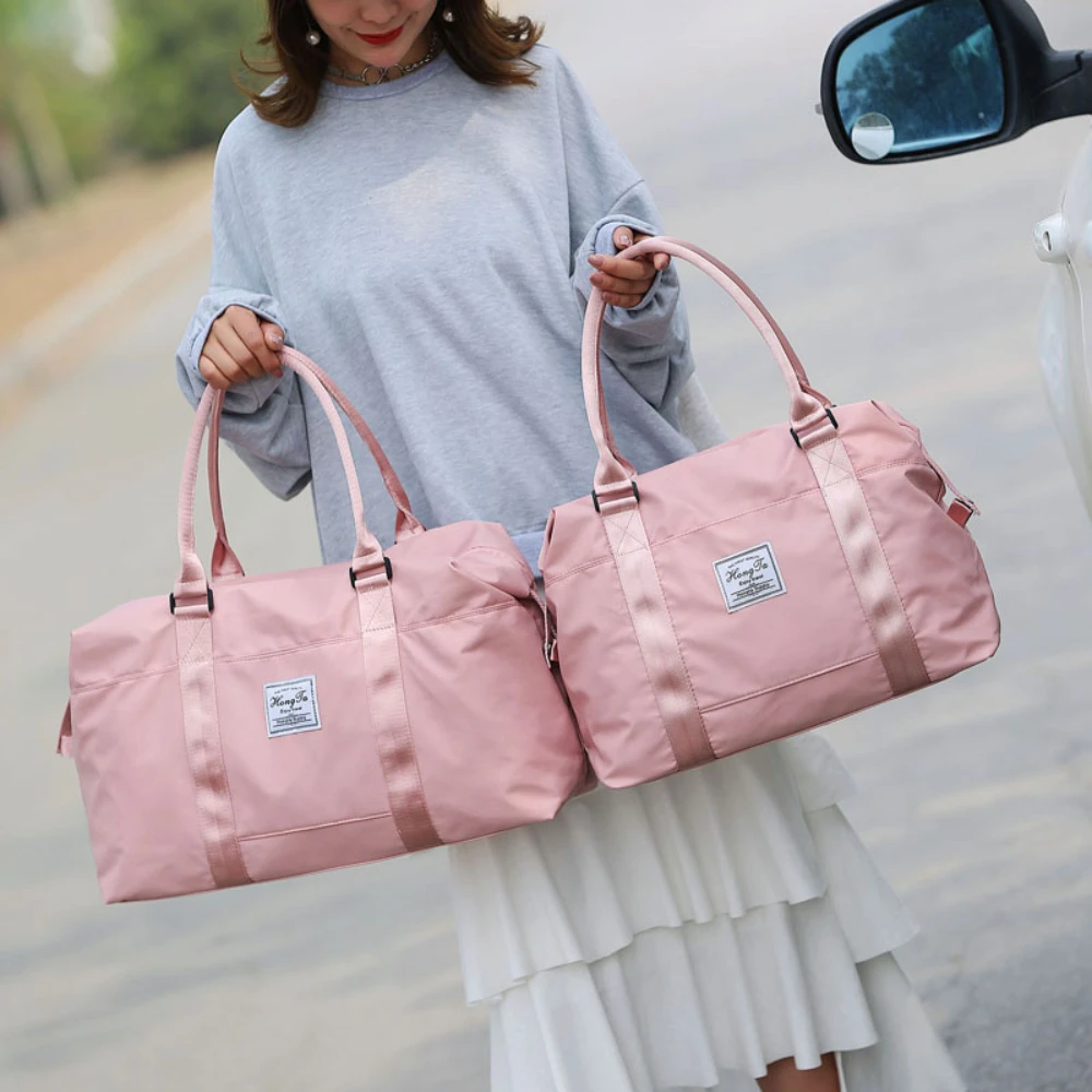 Carry On Travel Fitness Tote Bags Nylon Waterproof Sports For Women Large Capacity Storage Luggage Portable One Shoulder Handbag