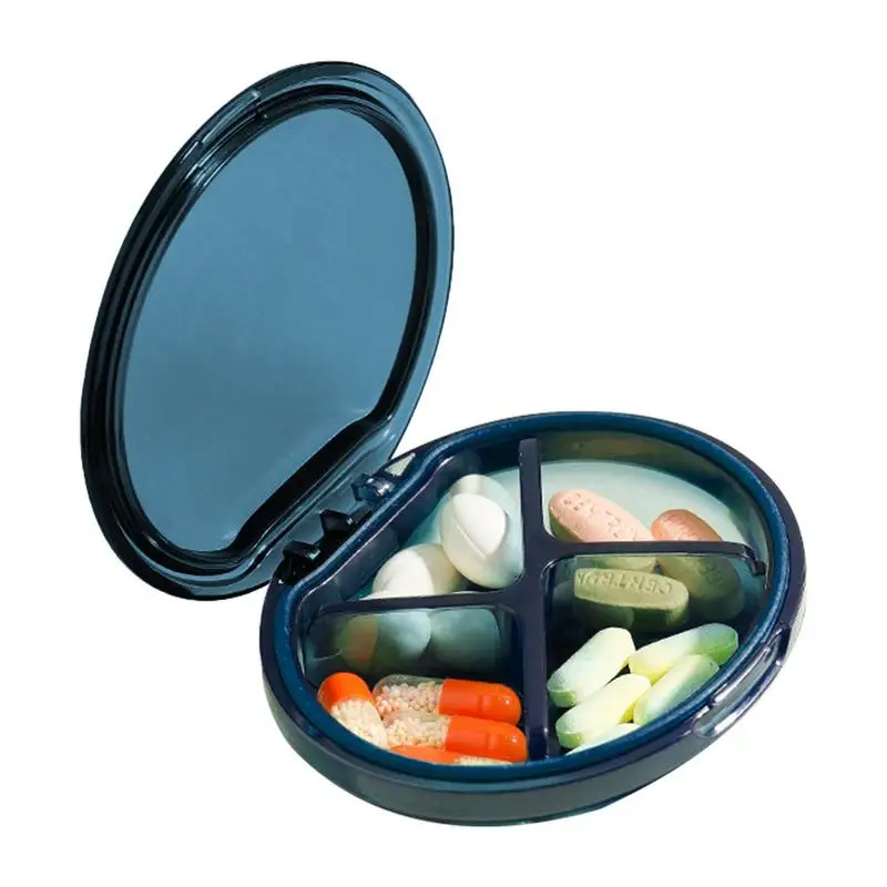 Contenitore Per Pillole Rotondo Contenitore Per Olio Di Fegato Di Merluzzo Contenitore Per Porta Vitamine Dispenser Per Pillole Portatile A Prova Di U