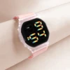 Hot Selling kids Sports Electronic Watch Minimalist Polygonal LED Illusion Luminous Student Sports Watch Bracelet 4