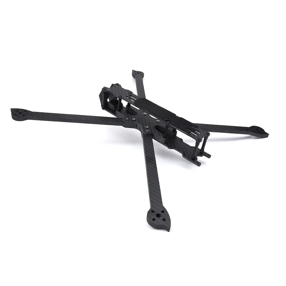 Détail des bras en fibre de carbone de 7mm du Kit Cadre Drone FPV XL10 V7 420mm