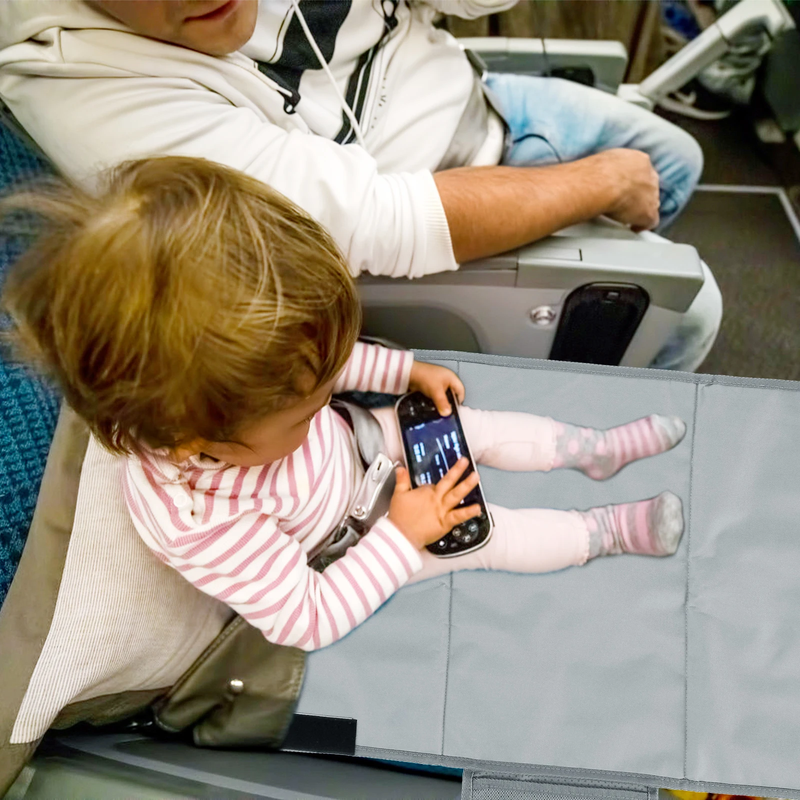 Toddler Airplane Seat Extender Breathable Children Airplane Seat Extender Portable Planes Foot Rest Travel Essentials