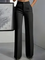 European and American cross-border 2025 new women’s high-waisted, draped, straight-cut, simple suit pants for women