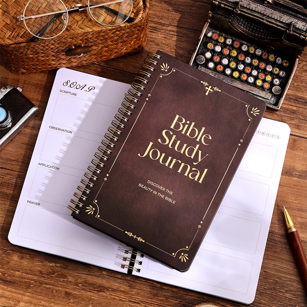 Bible Study Journal Notebook Devotional Prayer Journal with S.O.A.P Study Method Church Notes Inspirational Gift 192 Pages