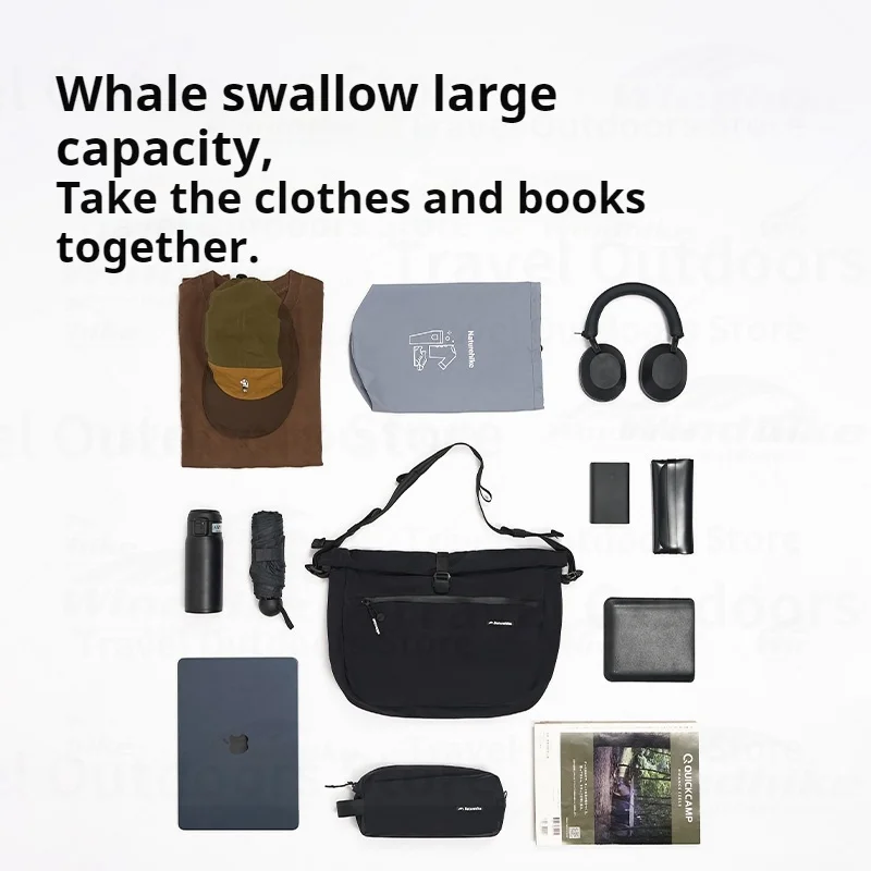 Naturehike Oxygen Roll-Up Dual-use Crossbody Bag Quick Access Men/Women's Travel Commuter Laptop Bag Large Capacity Storage